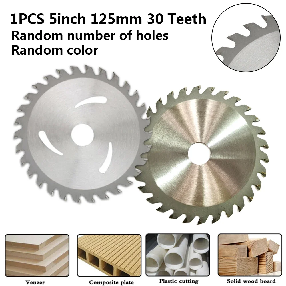 

5" 125mm Circular Saw Blade Wood Cutting Disc 30 Teeth 20mm Bore Carbide Cutting Disc Composite Board Solid Wood Cut Parts