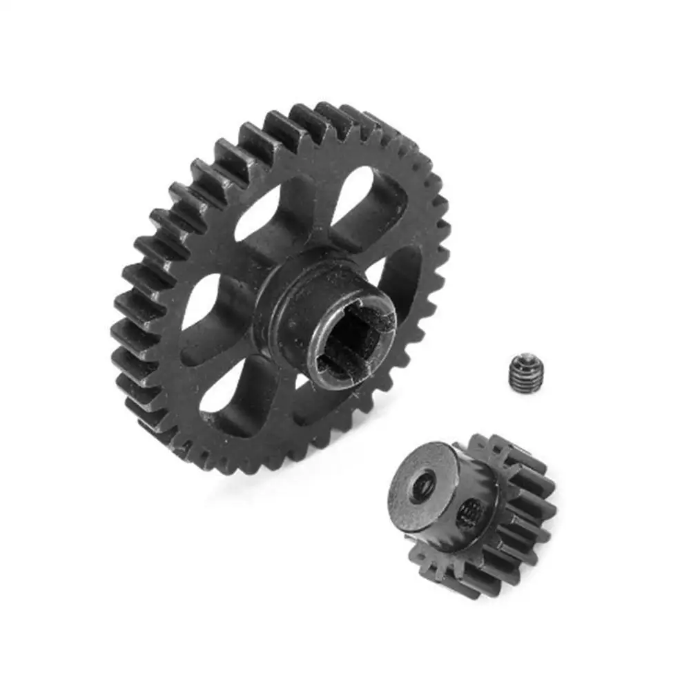 

Metal Gap Main Gear 38T and Motor Pinion Gear 17T for RC 1/18 WLtoys A949 A959 A969 A979 K929 RC Car SUV Upgrade Parts