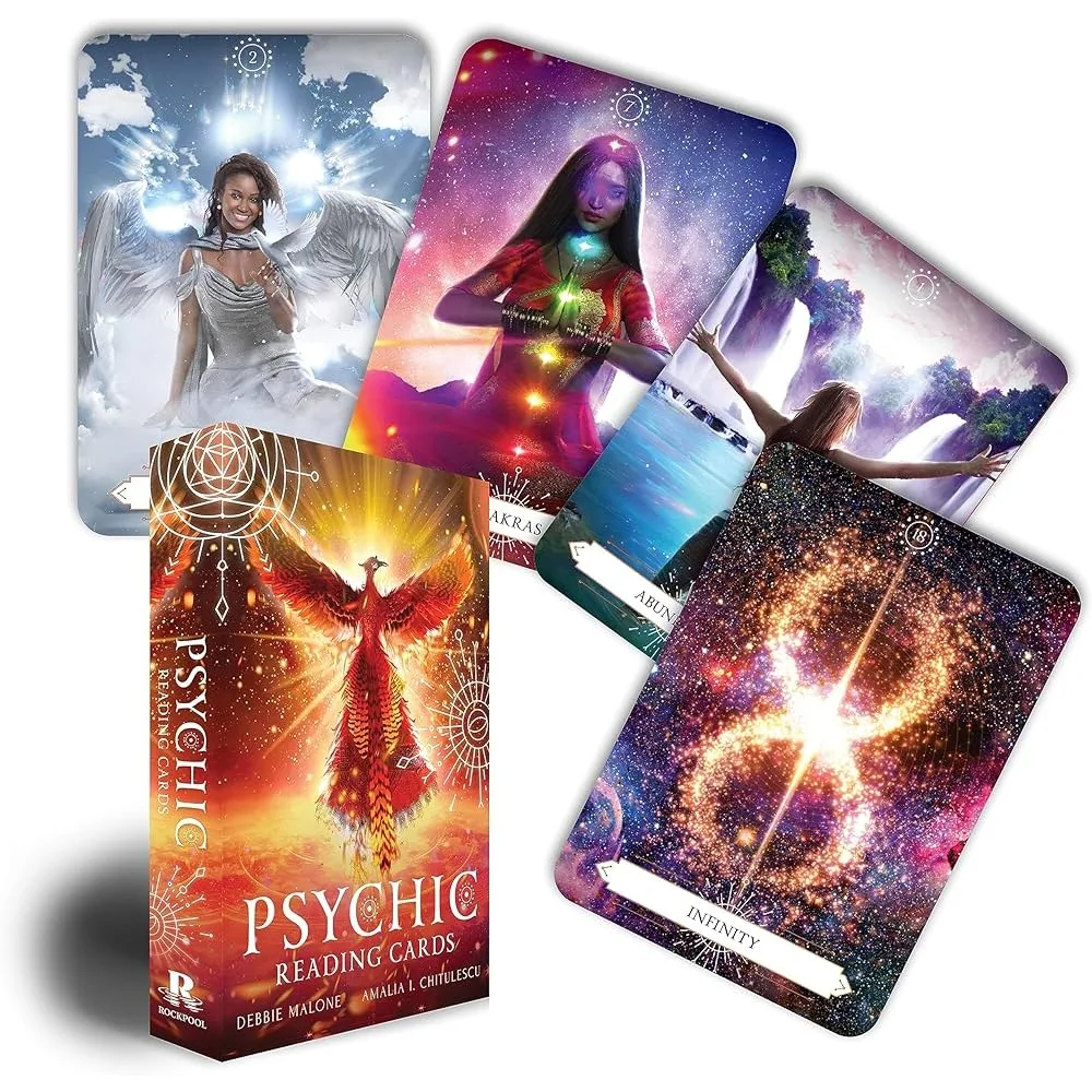 Leitura Psychic Cartões, Desperte seus hábitos psíquicos, 10,4x7,3 centímetros, 36 Pcs