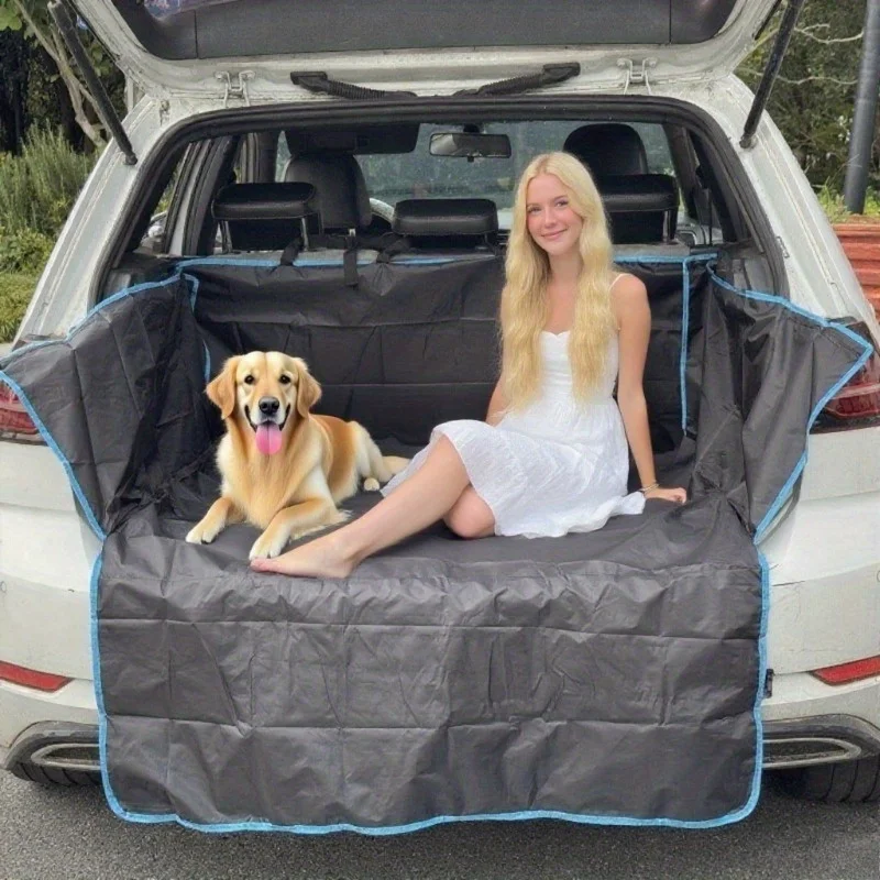 

Black Car Trunk Mat | All-Season & All-Weather | Pet-Friendly Dog Mat | Durable | Ideal for Travel | Fits Cars, SUVs & Trucks