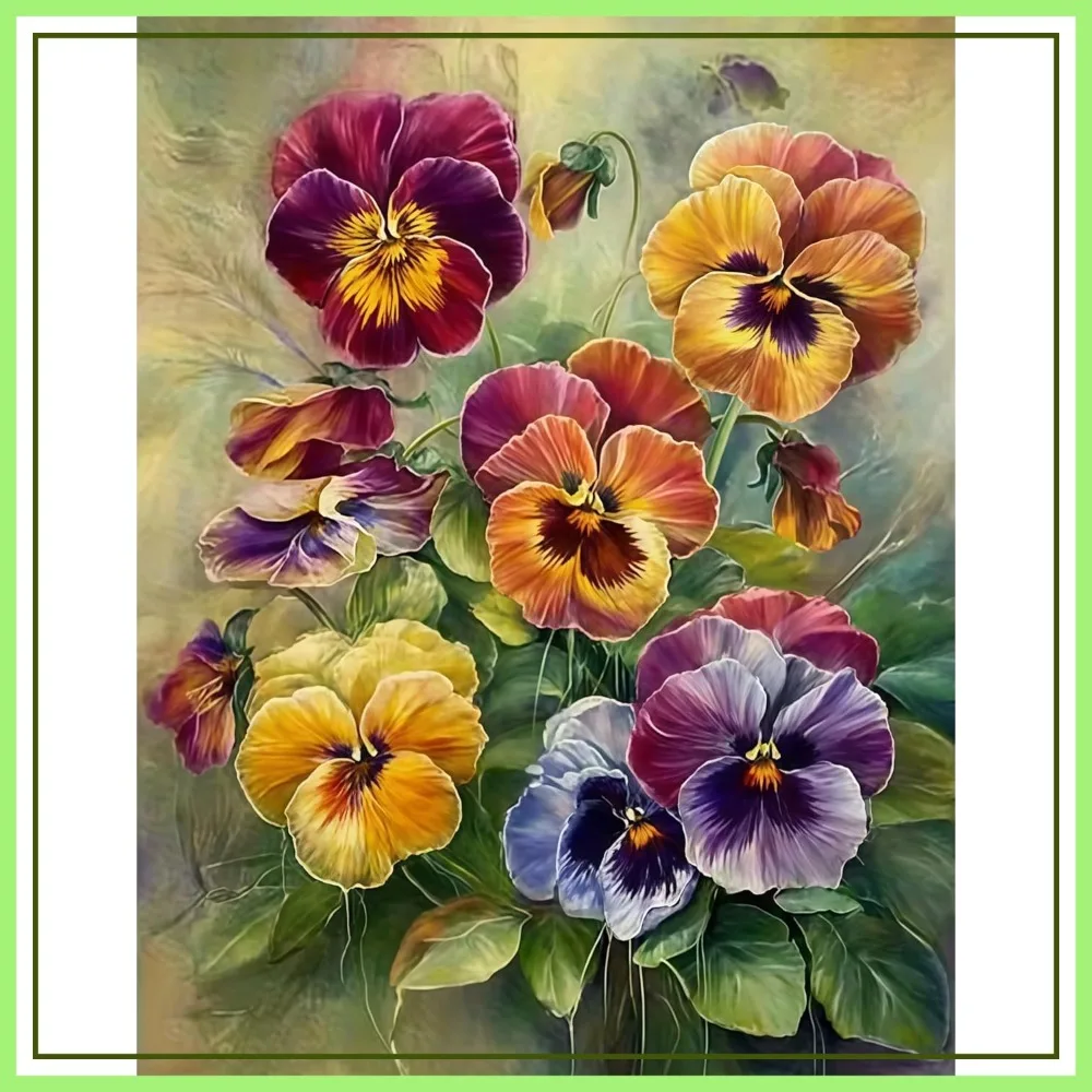 

5D Diamond Art Kits for Adults, DIY Flower Painting, Full Round Drill Gem Art, 12x16 Inch Home Wall Decor