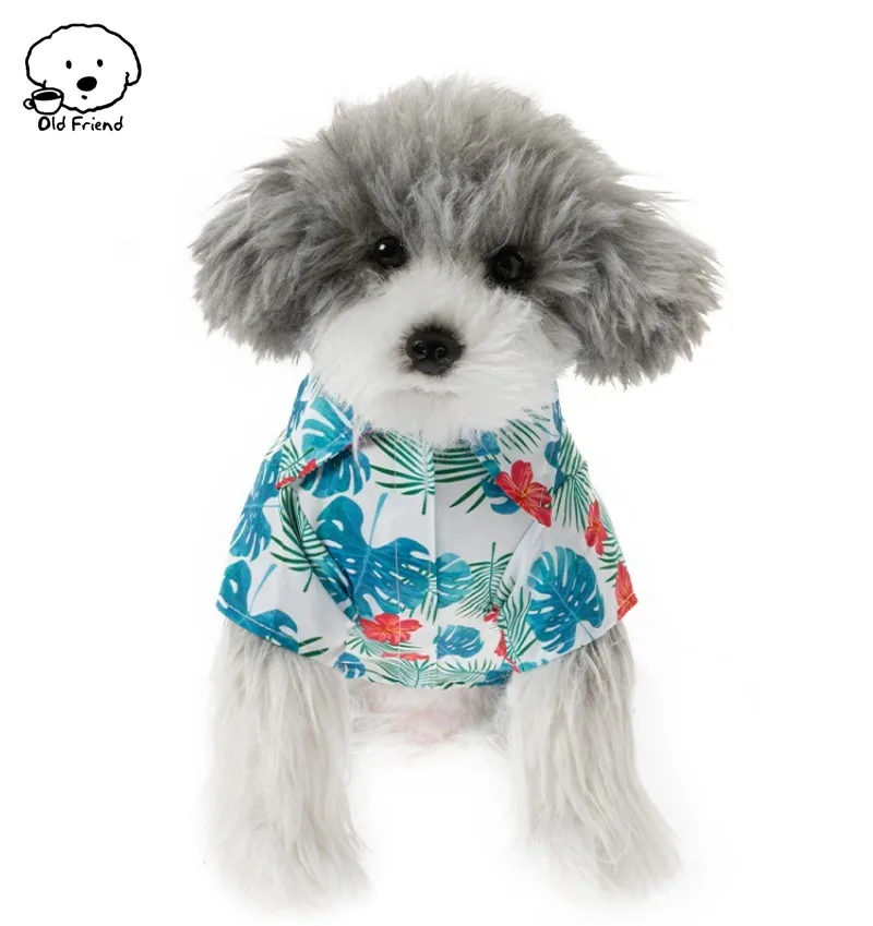 Hawaiian Style Dog Shirt Summer Pet Dog Clothes for Small Medium Dogs Puppy Clothing French Bulldog Pomeranian Pets Outfits