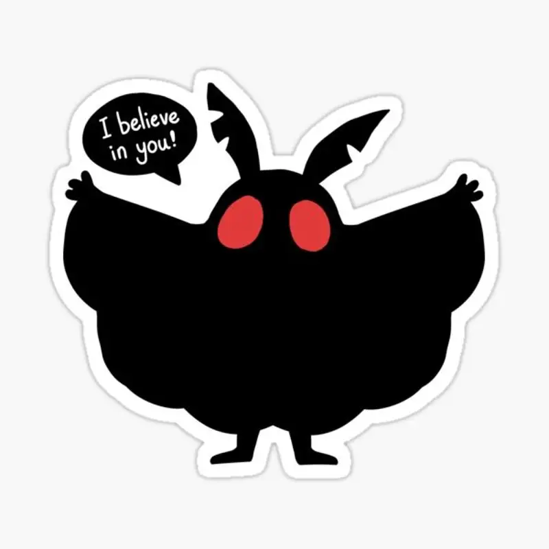 Мотивационные наклейки Mothman для декора ноутбука, спальни, автомобиля, милый мультяшный модный чемодан для общественных мест