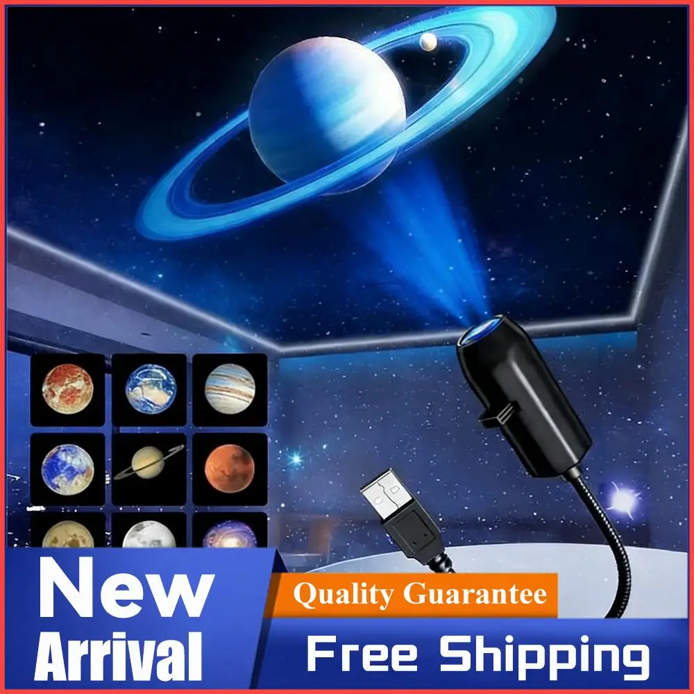 

USB Ceiling Moon Earth Projection Atmosphere Light Starry Sky Lamp Led Night Light Romantic Bedroom Decoration Galaxy Projector