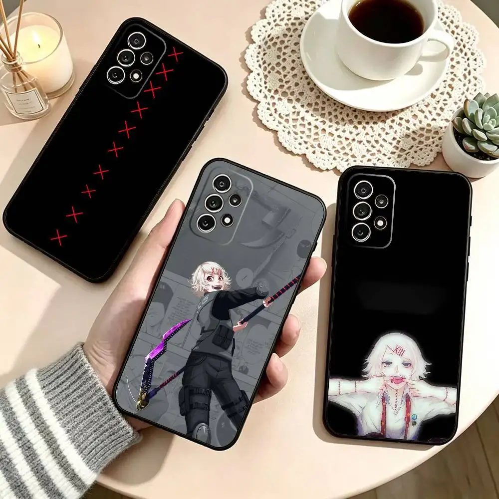 A-Anime T-Tokyo Ghoul S-Suzuya Juuzou  Phone Case Black Silicone Soft For Samsung S25,S24,S21,S22,S23,S30,Ultra,S20,Plus