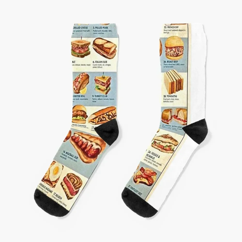 

All the Sandwiches! Socks cute christmas gift Women Socks Men's
