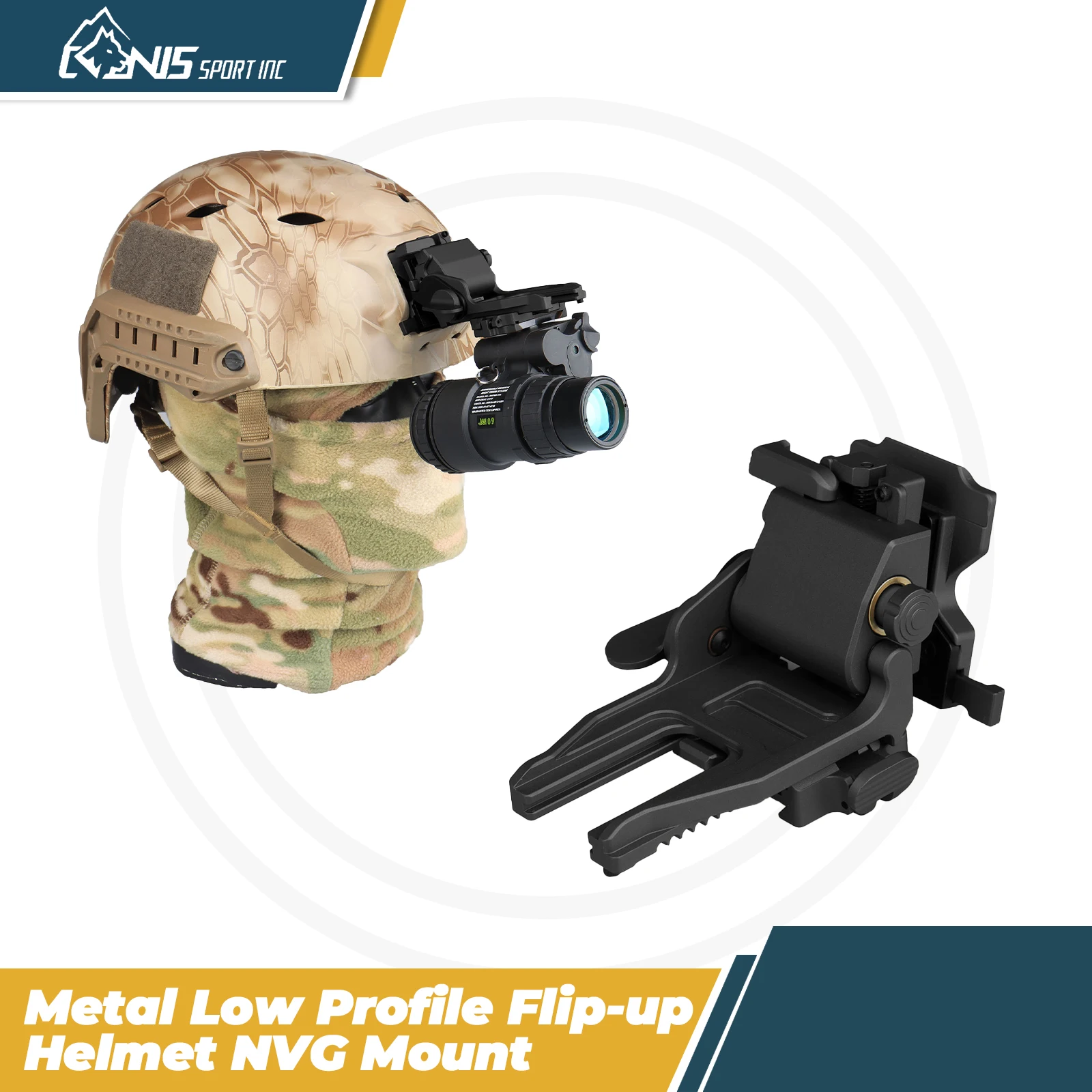

CANIS SPORT INC Durable Metal NVG Mount for L4G24 Helmets - PVS15/18 Compatible