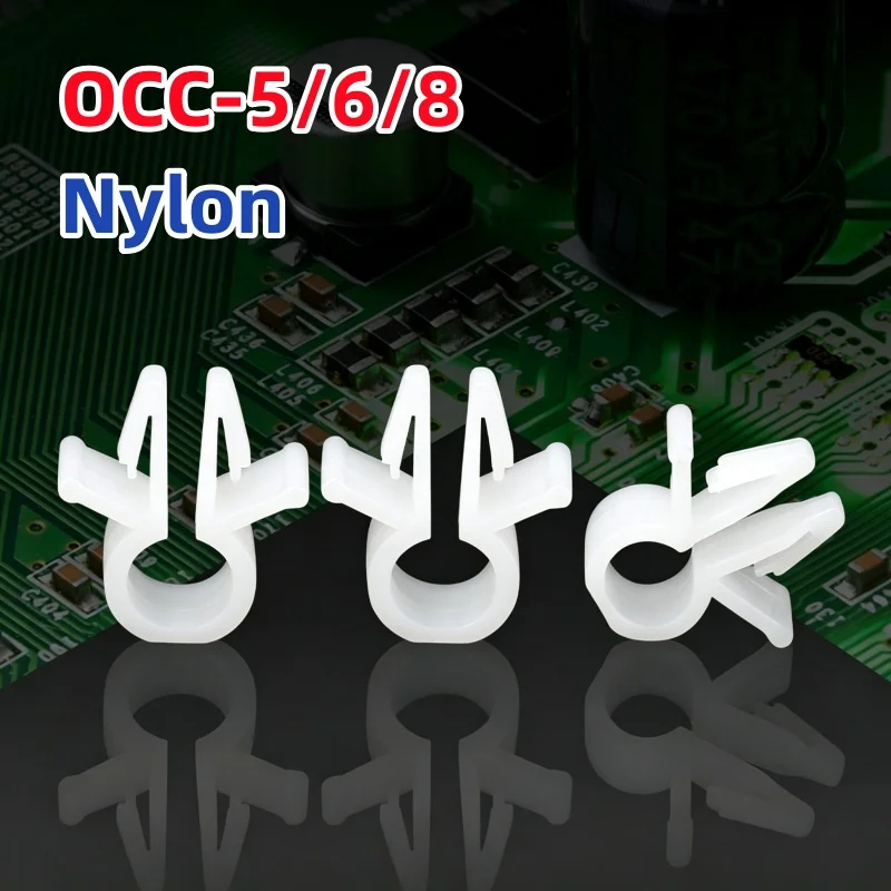 OCC-5/6/8 White Nylon Plastic Wire Clip Isolation Column Cable Tie Holder Spacer Substrate Circuit PCB Board Rivets Insulation