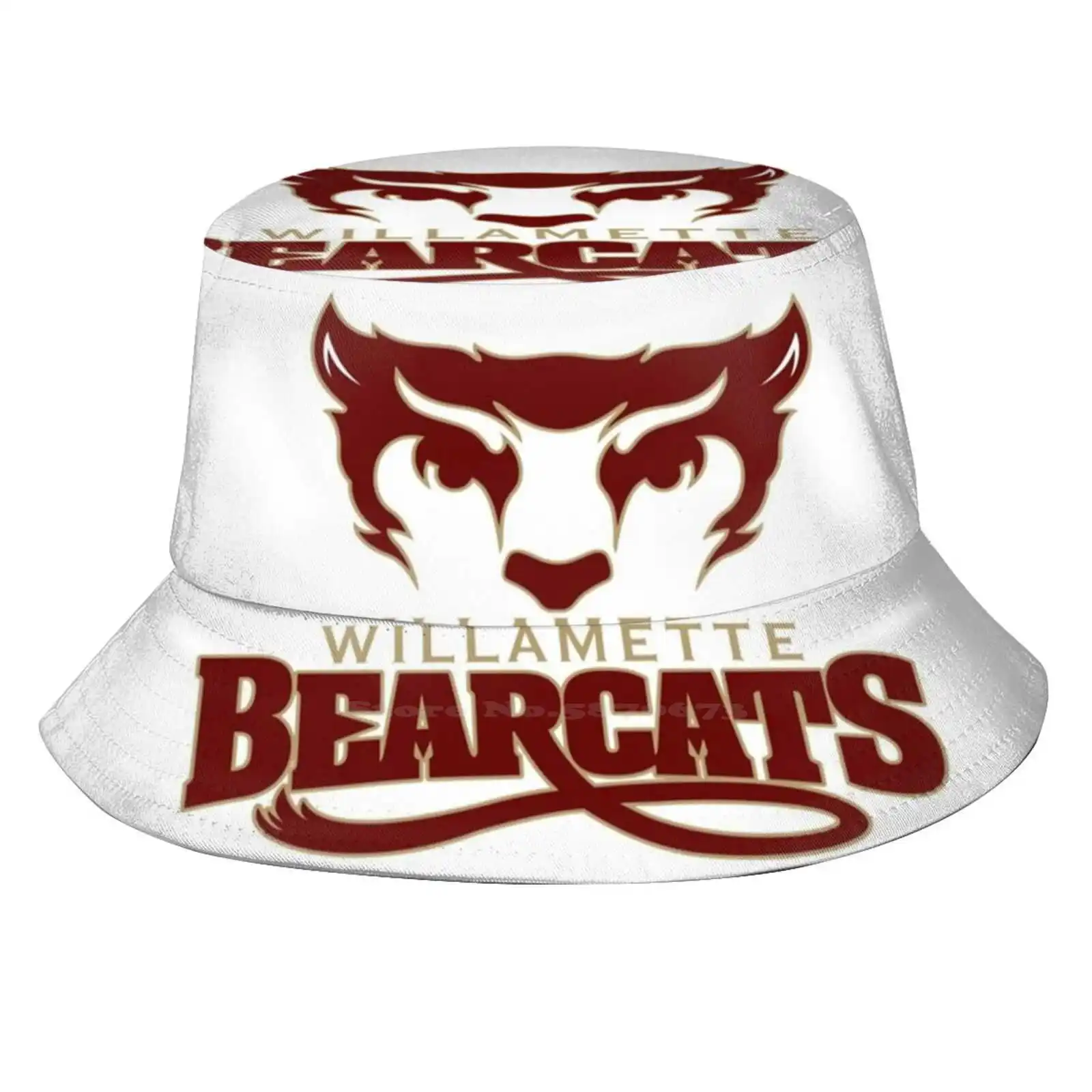 Willamette Bearcats Pattern Design Printed Travel Bucket Hats Willamette Bearcats Fans Wu Bearcats Logo University Best Design