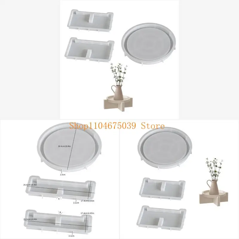 

5asd Flexible Silicone Round Plate Tray for Parties Supplies and Home Decoration