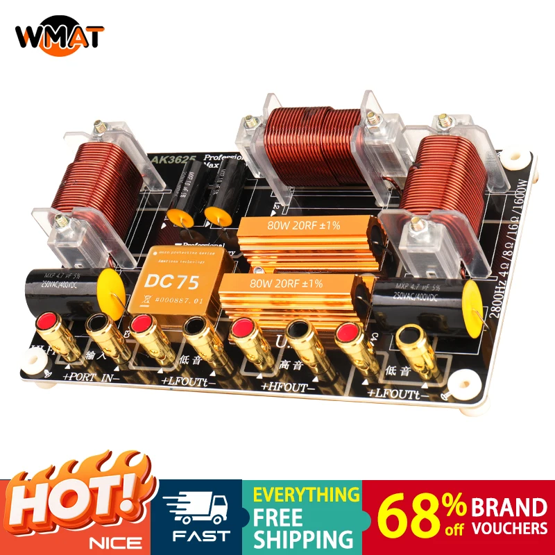 

3625 High-Power 15Inch Full-Range Audio Crossover Amplifier Stage Speaker Dual-Way One High One Low12High-power Metal Full