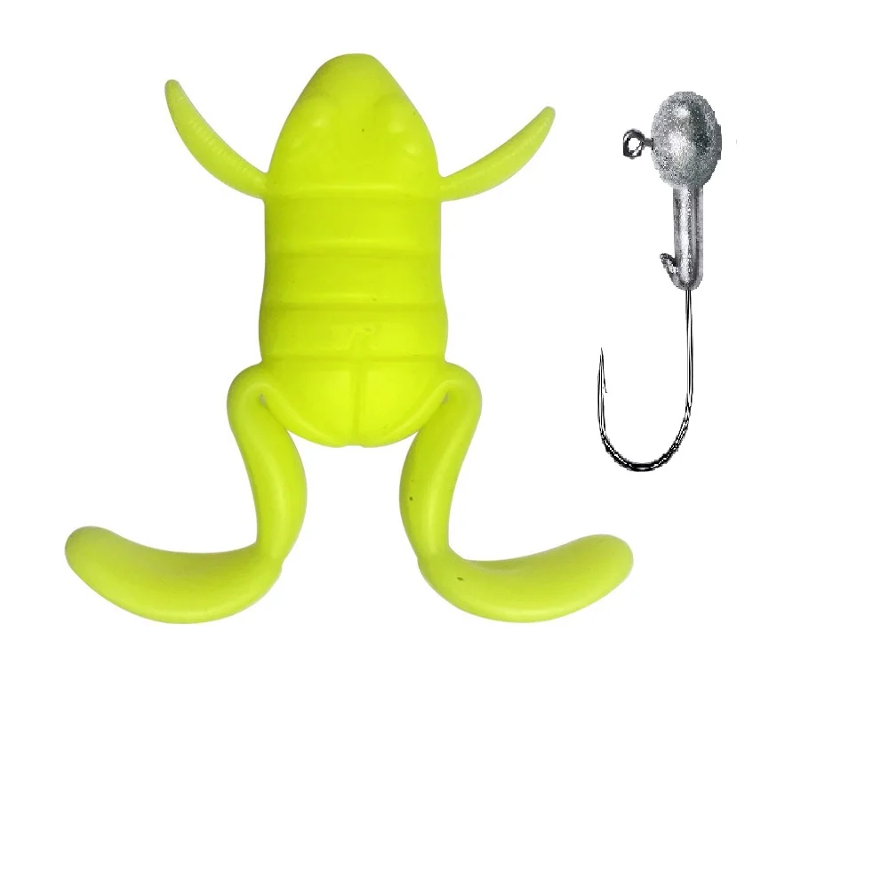 

5Pcs Soft Frog Fishing Bait 3cm 5g Swimbait with Reinforcing BKK hook Topwater Bass Wobbler Bait Outdoor Fishing Sport