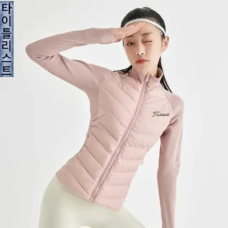 Autumn Winter Golf Wear Women 2024 High Quality Golf Jacket Fashion Yoga Bodybuilding Short Padded Jacket Women Golf Clothing