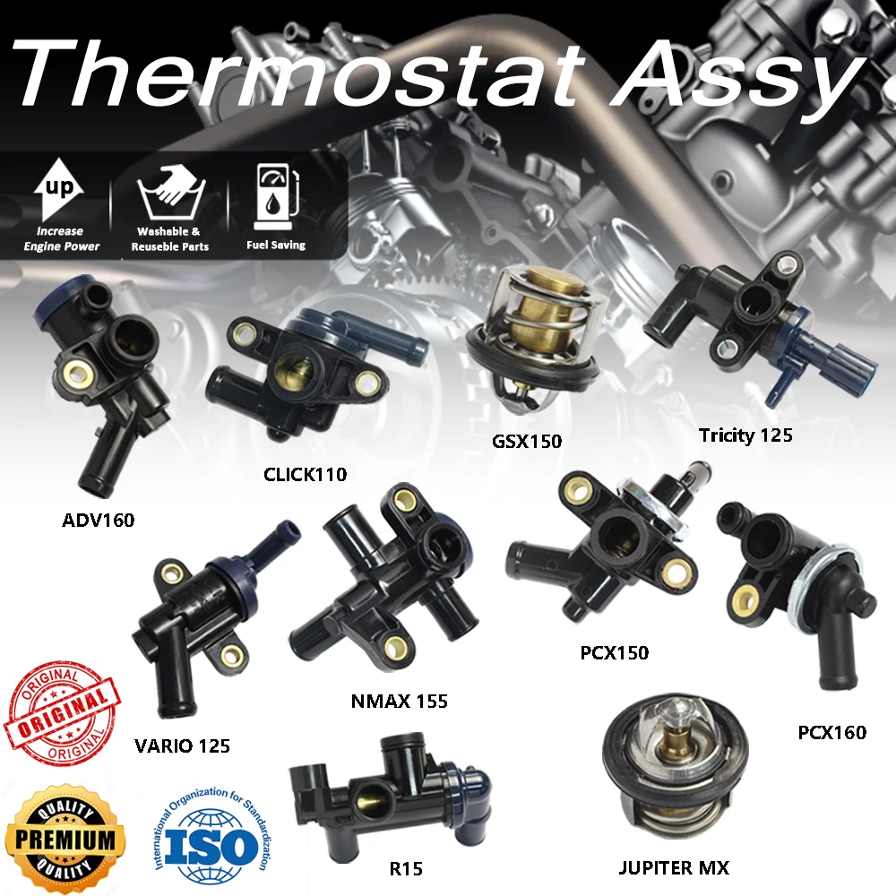 

For Vario Pcx Adv Click 125 150 160 Aerox Nvx Nmax 155 Cbr150 Ego Lc Mio Mxi 125 R20 Lc135 V1-V8 Thermostat Assy