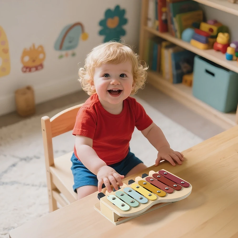 Wooden Musical Instruments Strike The Xylophone Wooden Piano Early Music Enlightenment Toys For Babies Newborn Education Games