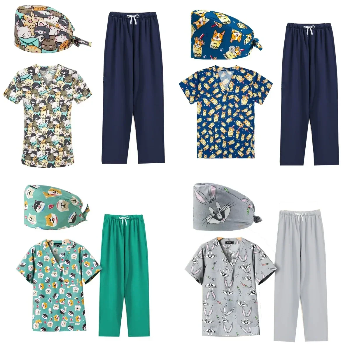 

Рабочая униформа для ветеринации для домашних животных, женские аксессуары для медсестер, футболка с принтом животных, больничная футболка для врачей и медсестер, медицинские скрабы, одежда, топы