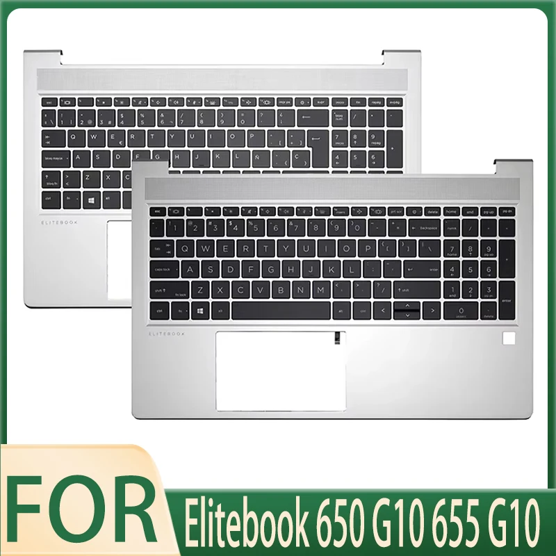 

New Original US/SP Keyboard for Elitebook 650 G10 655 G10 Laptop Palmrest Upper Cover with Backlit Top Case Replacement Spain