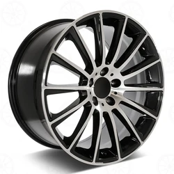 Full Size 14 15 16 17 18 19 cerchi da 20 pollici Black Machine Face 5 Split Spoke 4 5 fori cerchi in lega per auto