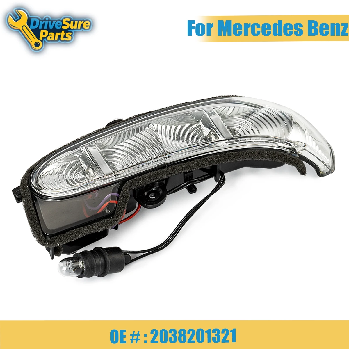 

2038201321 1PC Left Turn Signal Light Rearview Mirror Indicator Lamp For Mercedes Benz W211 S211 W463 W461 C/E Class 2002-2008