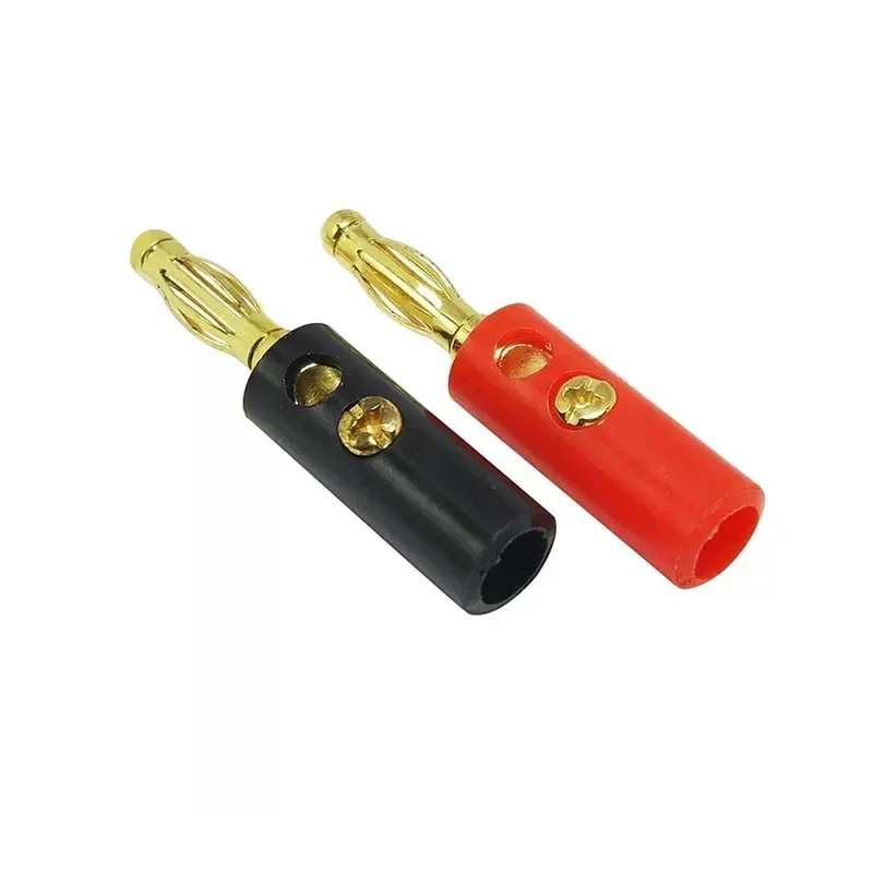 

20Pcs With Screws To Fix The Solder-Free Speaker Wire Plug Speaker Banana Plug Gold-Plated 4mm Lantern Banana Plug Audio Head
