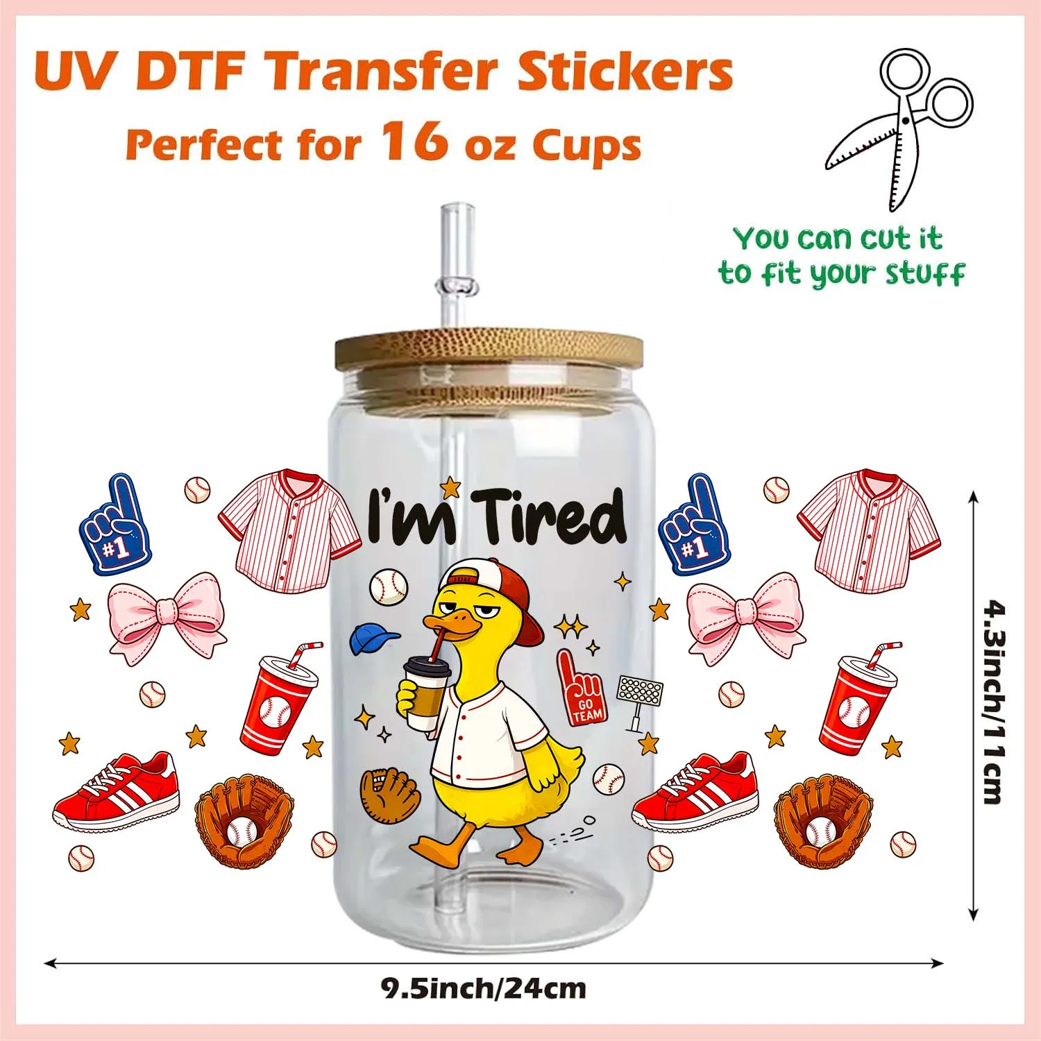 15pcs Game Day Theme Rub On 16oz UV DTF Sticker Waterproof DIY Decals 3D transfers uvdtf tumbler stickers uv dtf cup wrap
