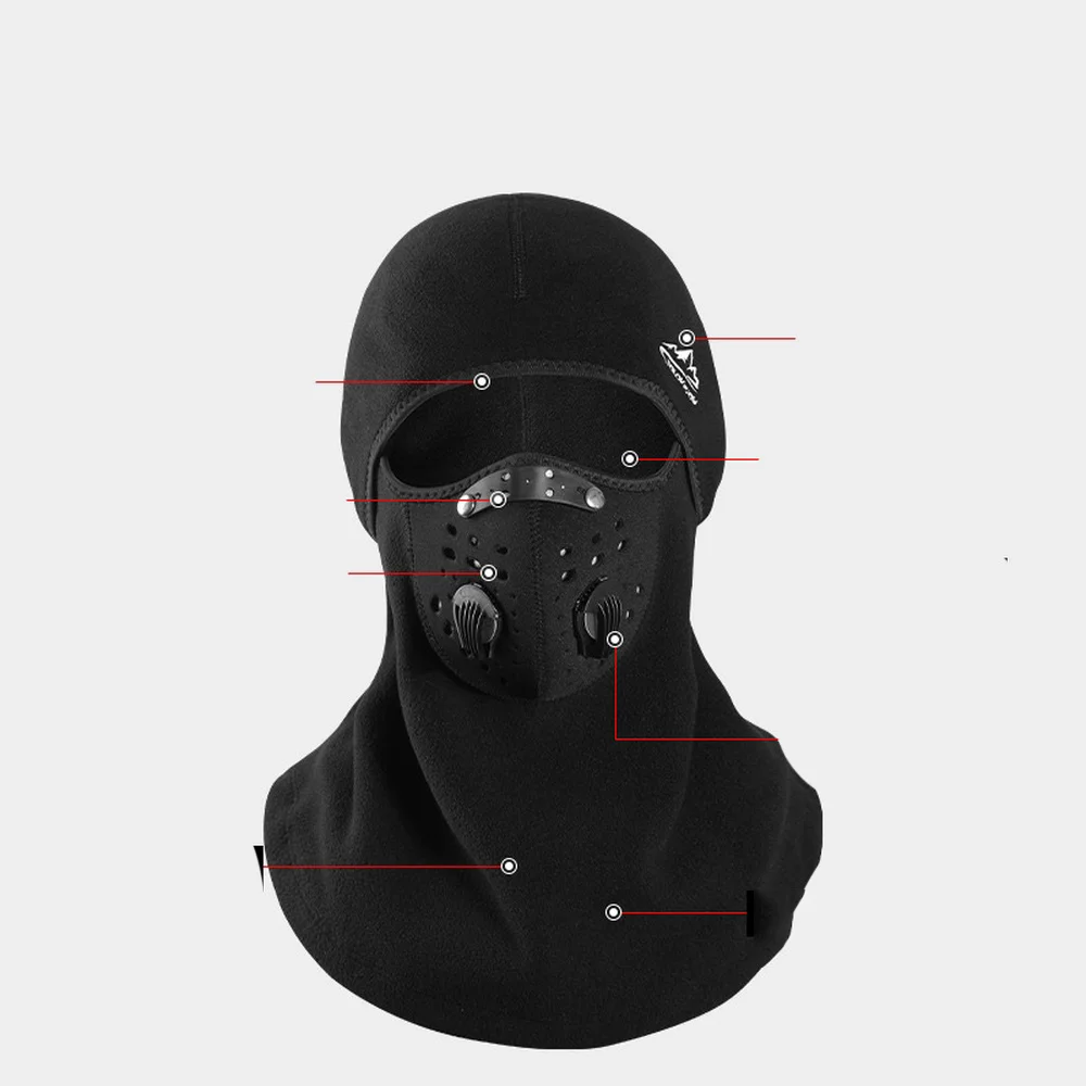 الشتاء الدراجات قناع الوجه الكامل الصوف الحراري الدفء يندبروف ركوب الدراجات قناع الوجه بالاكلافا التزلج الصيد التزلج قبعة أغطية الرأس