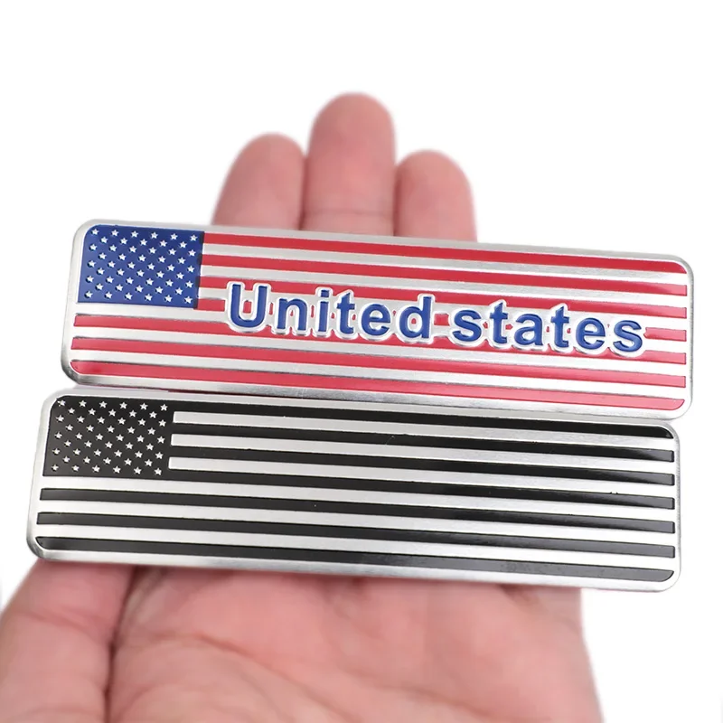 OTOKIT Automobile Motorcycle Exterior Accessories United States Of America USA National Flag Aluminum Alloy Car Stickers