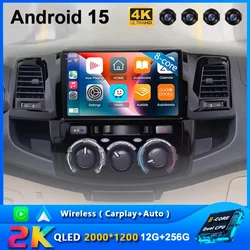 2Din Android 15 Car Radio Player For Toyota Fortuner Hilux MT 2007 2008 2012 2014 2015 Multimedia Video GPS Navigation