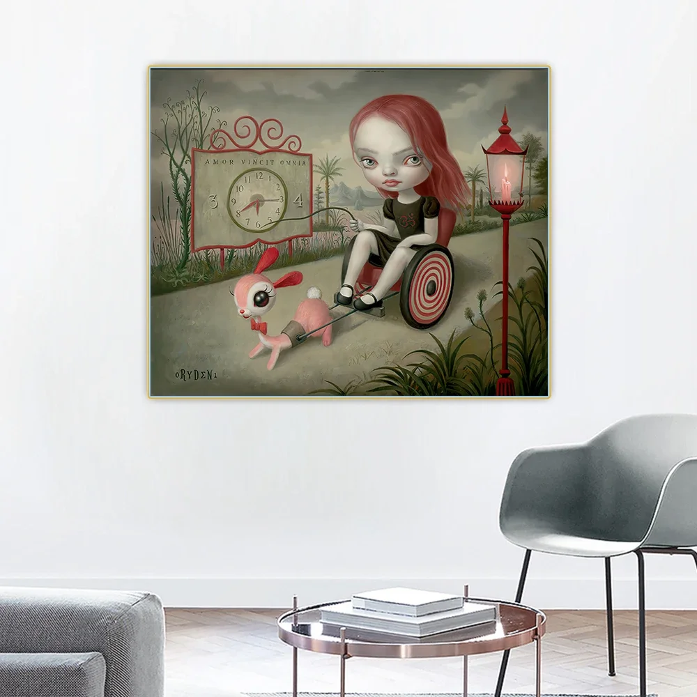 Citon Mark Ryden《Jessicas Hope》Surrealist Canvas Art Oil Painting Artwork Poster Picture Wall Decor Home Living room Decoration