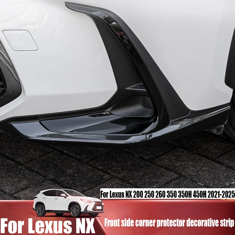 For Lexus NX 200 250 260 350 350H 450H 2021-2025 front side corner protector decorative strip for car exterior accessories