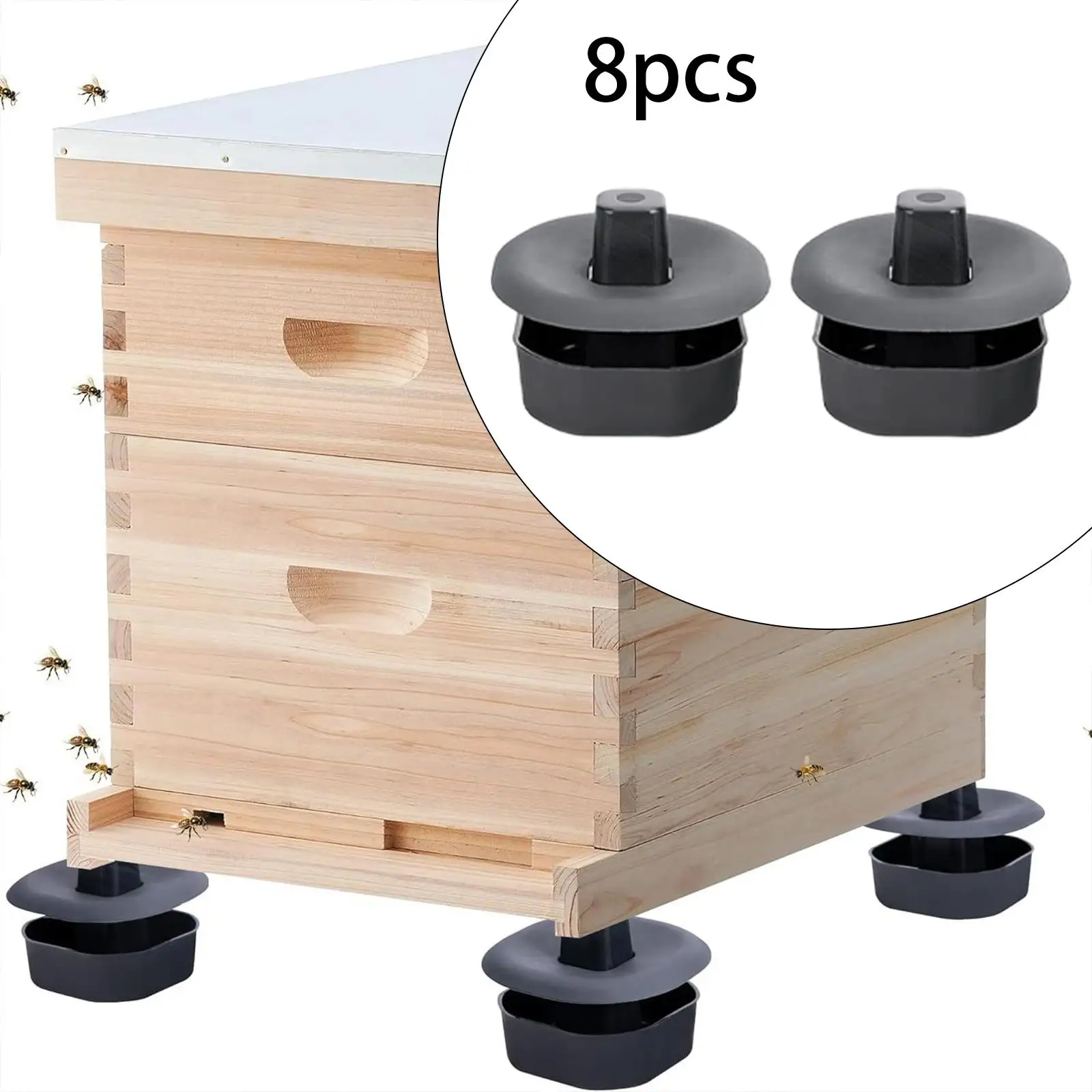 

8Pcs Beehive Feet Replace Bee Tools Easy to Install for Beekeeper Workshop