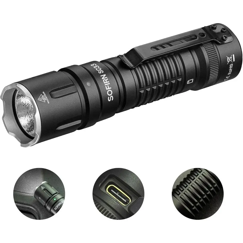 

Rechargeable Tactical Flashlight 5200 Lumens, High Powered, Waterproof LED for Home, Camping, Outdoor Work