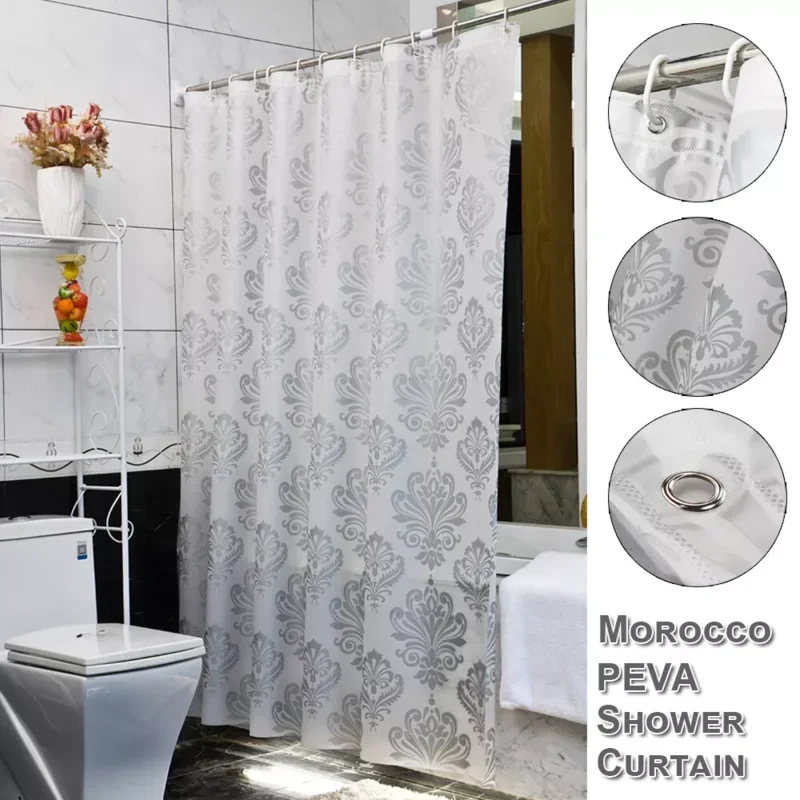 

PEVA Waterproof Moldproof Thickened Shower Curtain Plastic Shower Curtain Waterproof Home Bathroom Hanging Curtains