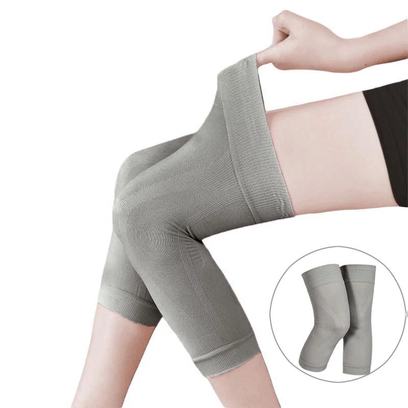 Rodillera de compresión de fibras de bambú, rodillera, soporte para piernas para correr, gestión del dolor, artritis, alivio del dolor, reumatismo,