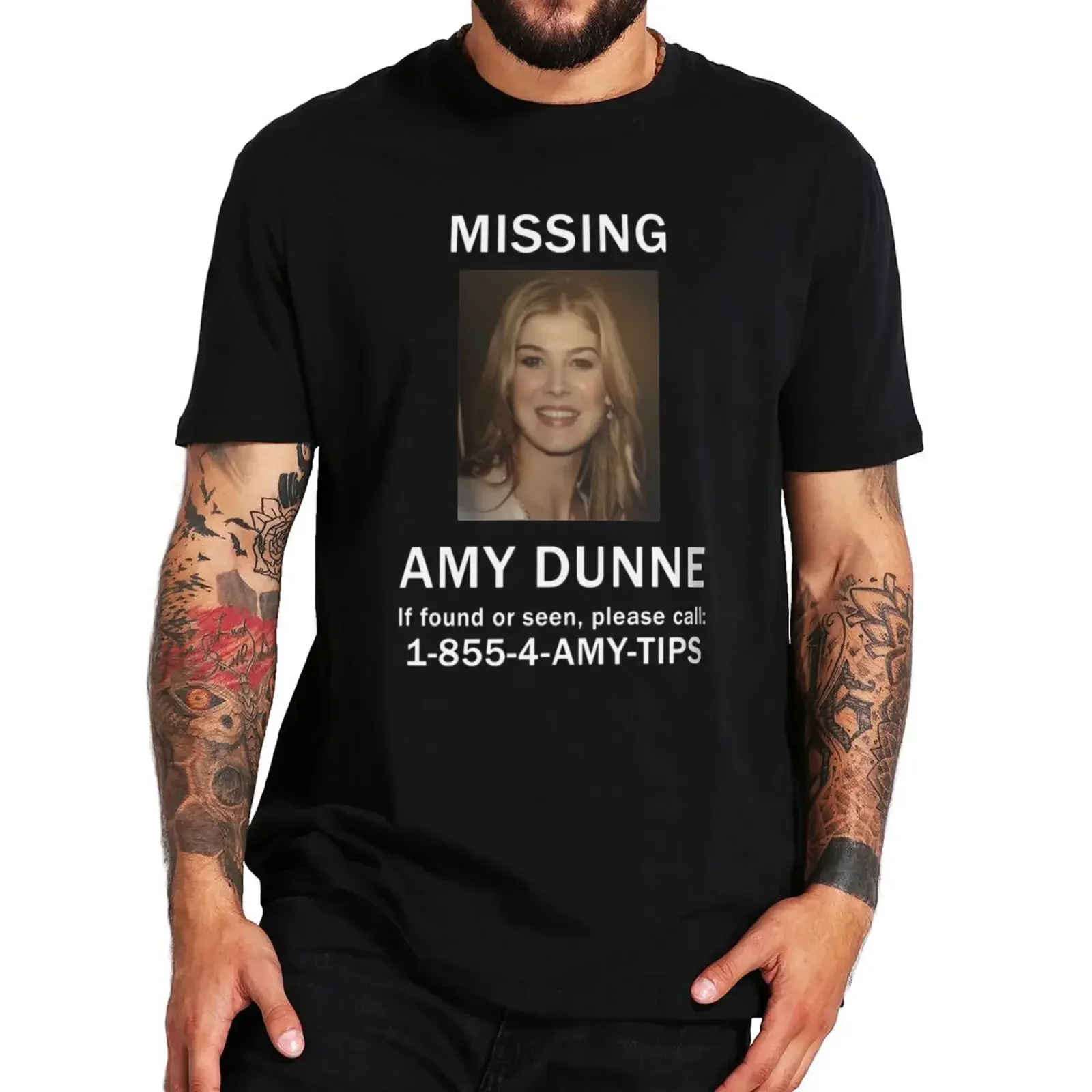 Amy Dunne Missing T Shirt Retro Movie Gone Girl Film Fans Graphic T-shirt 100% Cotton Y2k Soft Casual Unisex Tee Tops