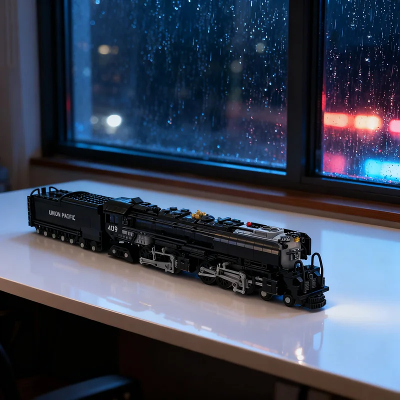 2094pcs MOC Union Pacific Challenger Steam Locomotive Train Model Building Blocks Christmas Gift Construction Toy Idea Assemble