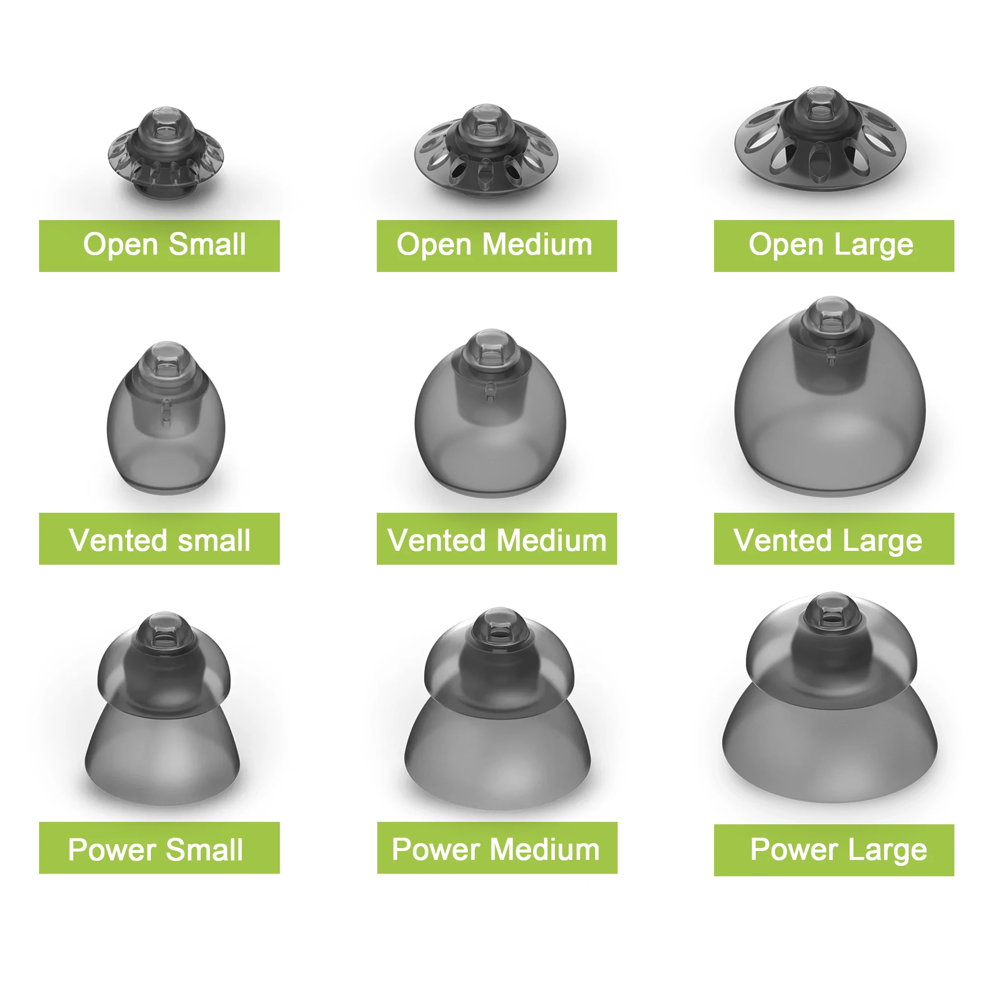 10pcs Hearing Aid Domes for Phonak Replacements,Phonak Hearing Aid 4.0 Domes,Universal Domes for Phonak-Unitron RIC Hearing Aid