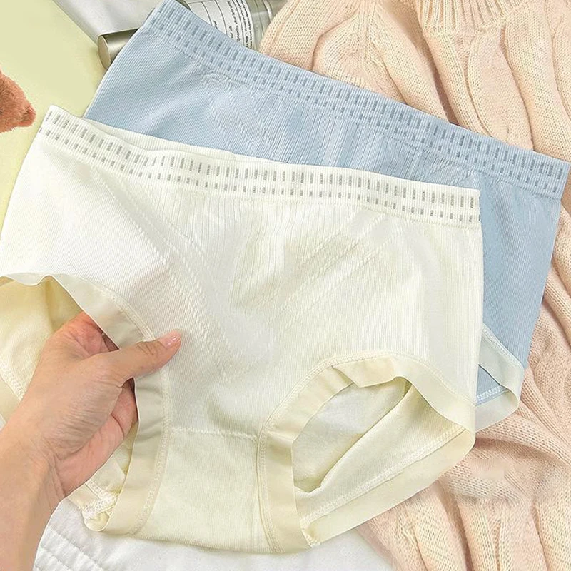 Intimo senza cuciture a vita media semplice tinta unita per donna Slip da donna comodi e traspiranti carini