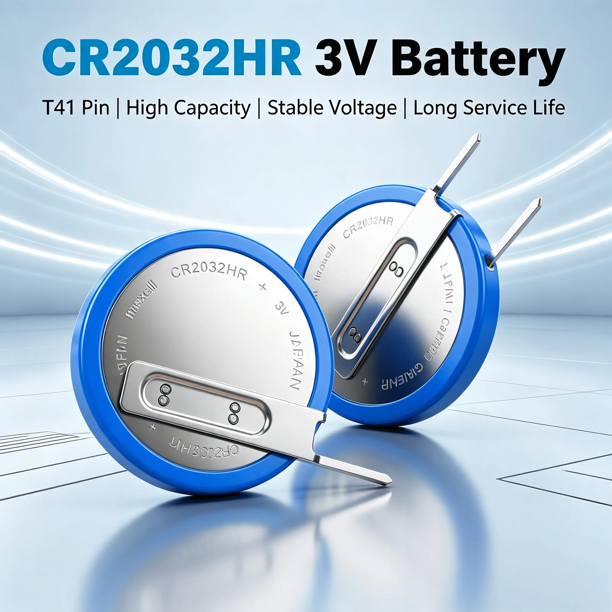 CR2032HR 3V Battery With T41 Welding Pin 2PCS For Automobile Tire Pressure Sensor Detection High Quality Reliable
