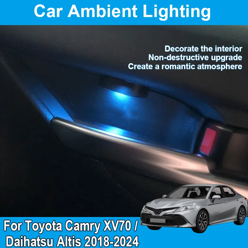

Car Interior Ambient Lamp For Toyota Camry XV70 Accessories Daihatsu Altis 2018-2024 Handle LED Atmosphere Light Decorative Part