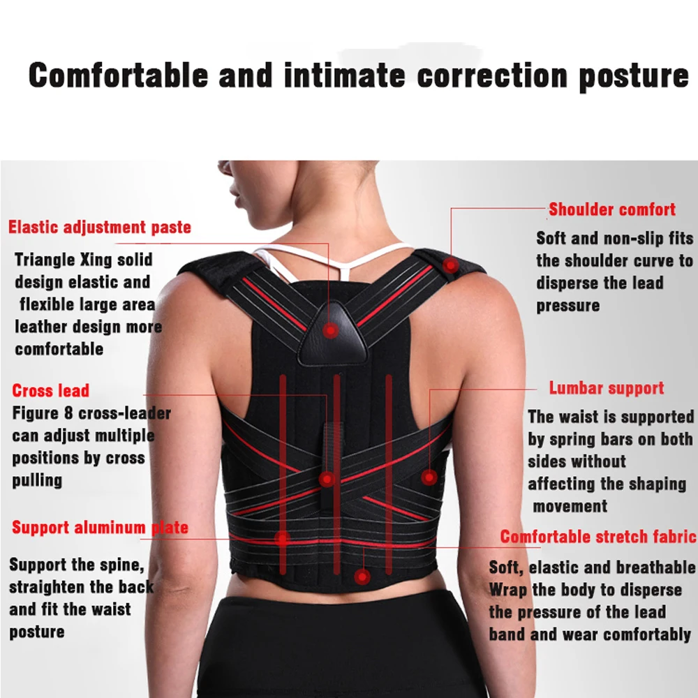 Posture Corrector, Adjustable Back Straightener, Back Brace for Clavicle Support and Providing Pain Relief from Neck, Shoulder