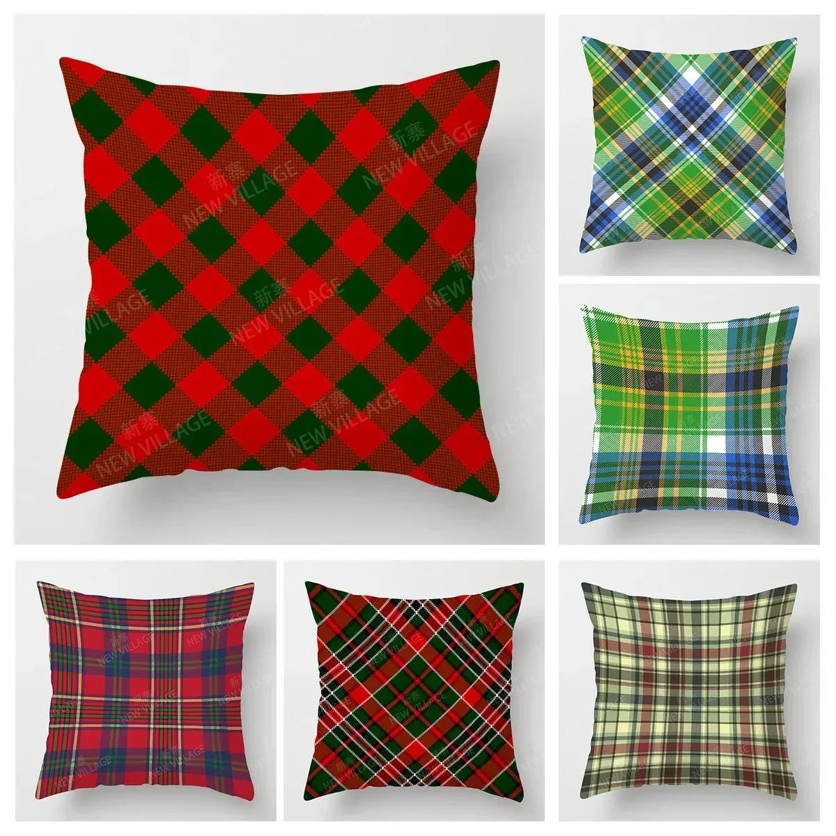 Simple line checkered pillowcase sofa cushion cover and home decoration can be customized for you 40x40 50x50 60x60 45*45 35x35