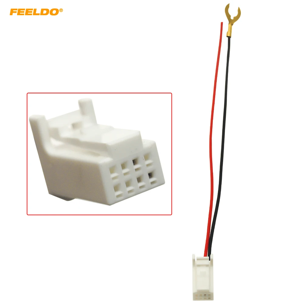 

FEELDO Car Parking Reverse Rear Camera Video Plug Converter Cable Adapter For Isuzu D-Max 2012-2019 Auto MP5 Cable #HQ1448