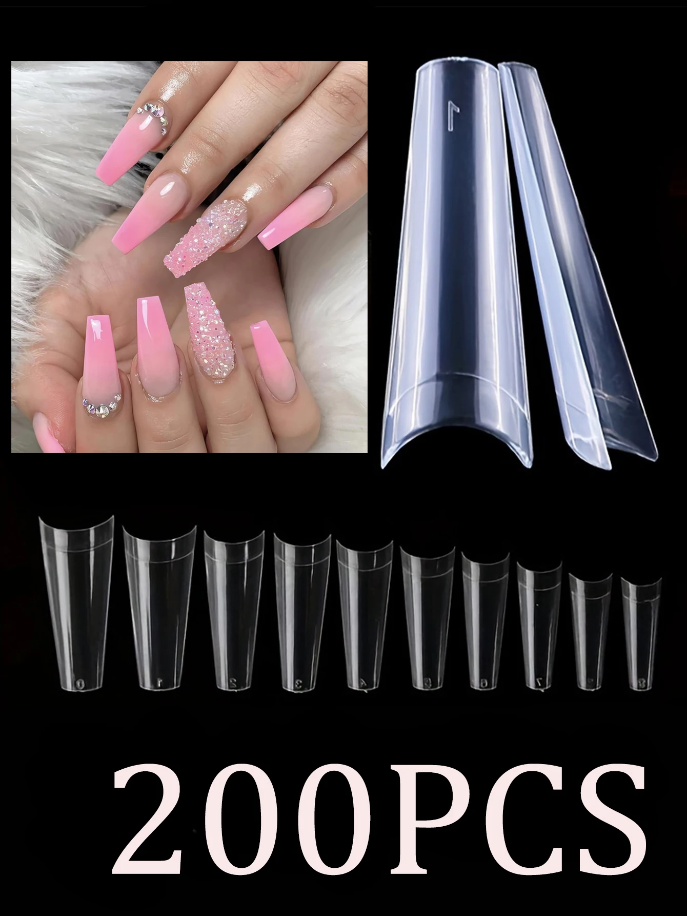 ARTAUG 240 Stück kurze Nägel zum Aufdrücken, quadratisch, weiß, Gel-Lucency-Kunstnägel, vollständige Abdeckung, künstliches Nagelset, zum Aufdrücken der Sommer, günstige Nägel – Detail 19