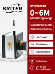 Linear wire displacement measuring range 0-7M position sensor waterproof transducer RS485 SSI Analog