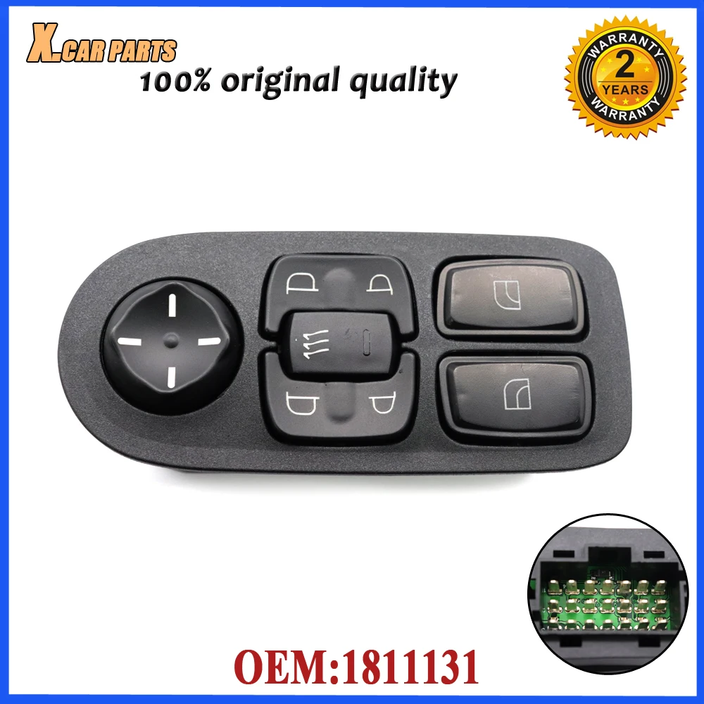 Car Electric Power Master Window Control Switch Regulator Button 1811131 For DAF CF65 CF75 CF85 XF95 XF105 2001-2013 1736600