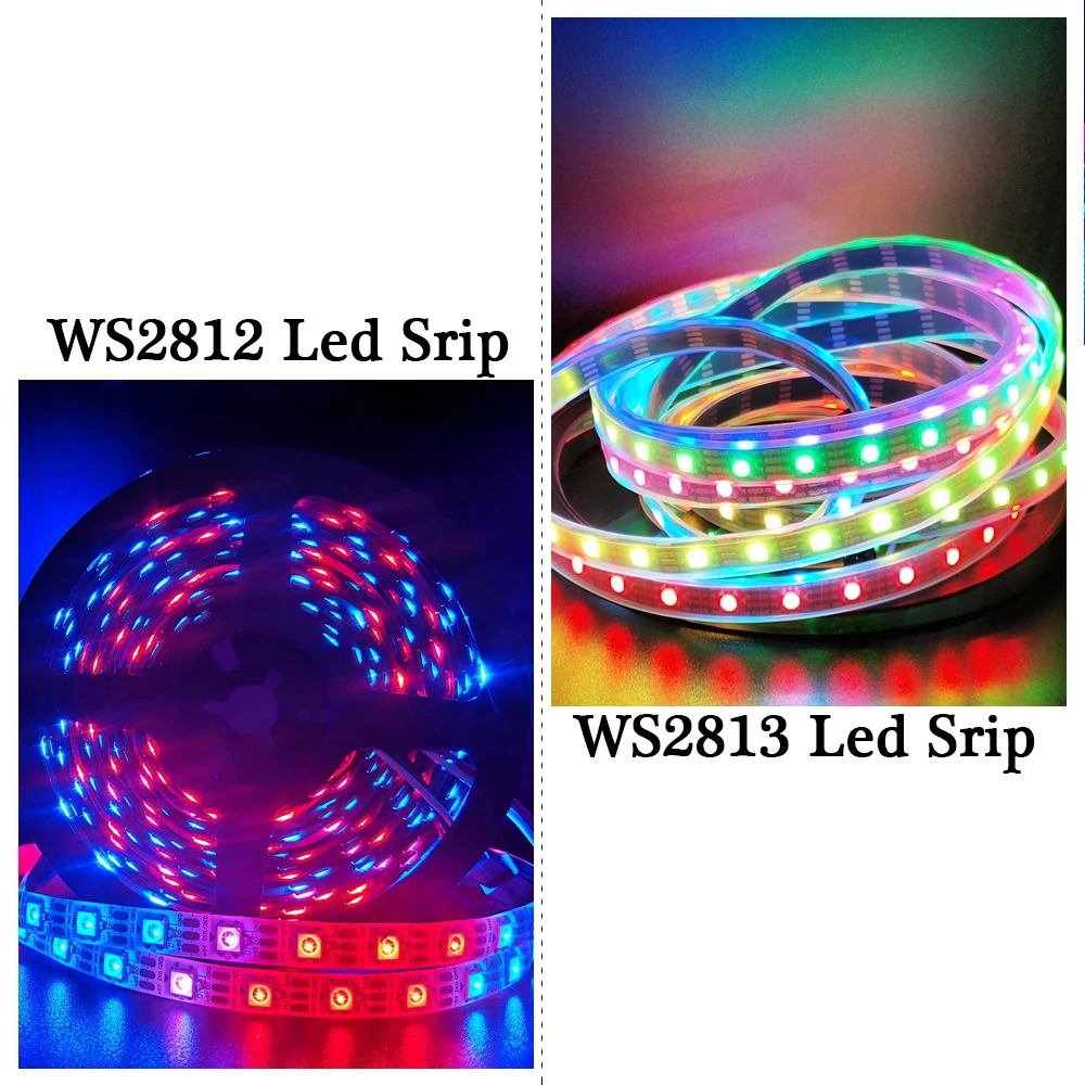 WS2812B WS2815 WS2811 WS2813 RGB Led Strip Lights Individually Addressable 30/60/144Leds/M Tape Pixel Light IP30/65/67 DC5V-12V