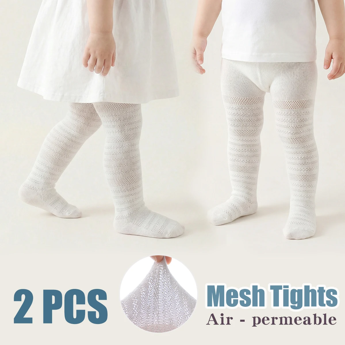 2 Pcs Toddler Girl’s Mesh Tights Kids Tights Baby Leggings – Soft, Stretchy & Mosquito-Resistant for Summer Days