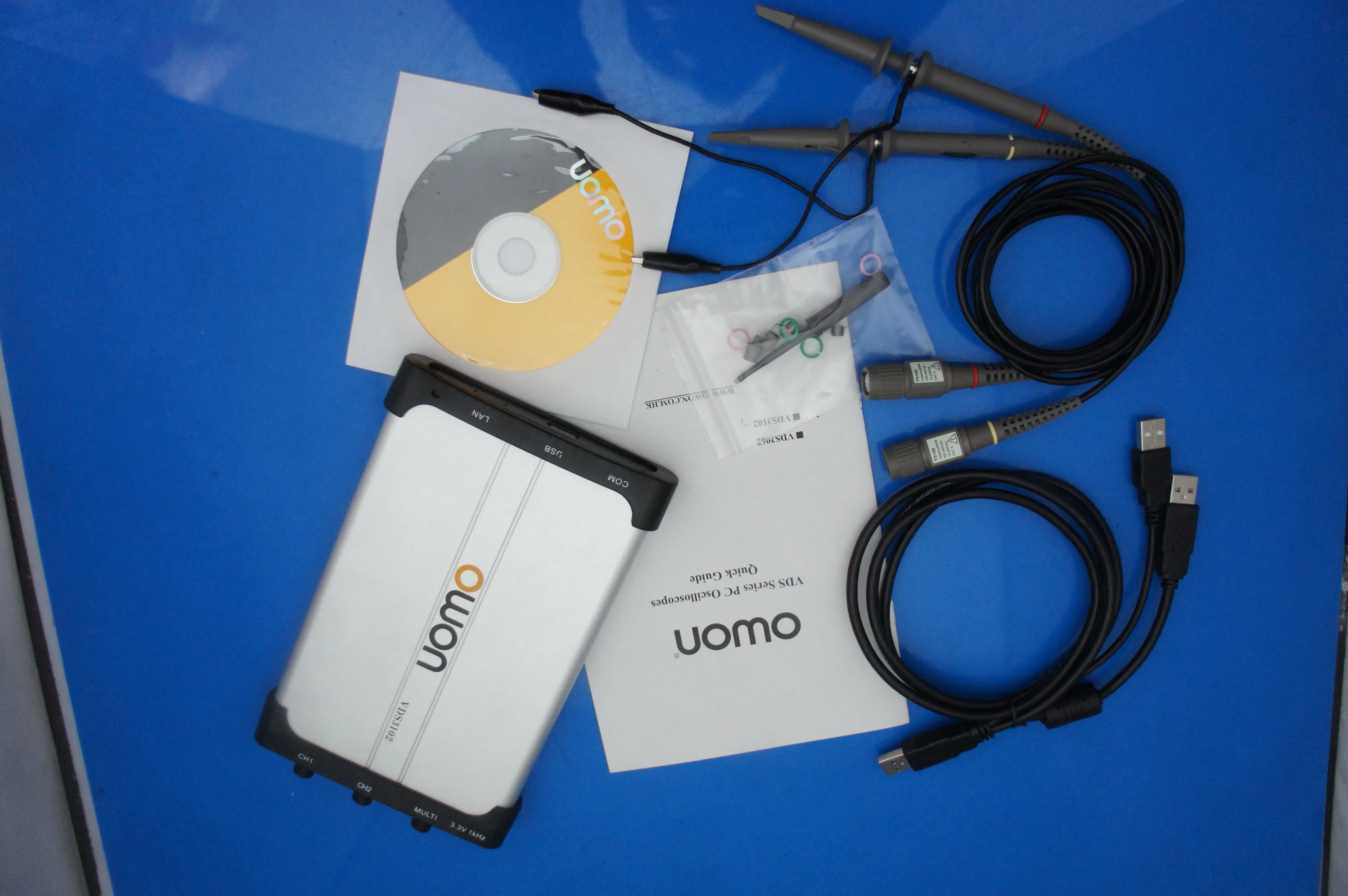 OWON VDS3102 100MHz 2+1 Channel USB PC Oscilloscope 1GS/s 10M Memory Depth FFT Trigger