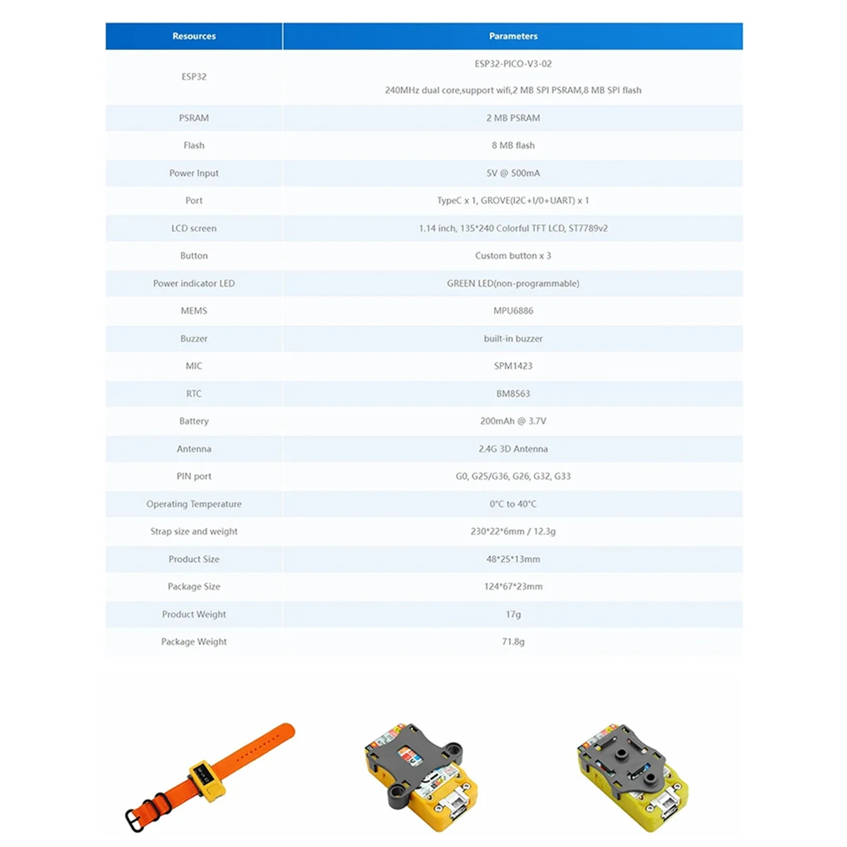 A51I For M5StickC Plus2 ESP32 IoT Development Board with Watch Set IoT